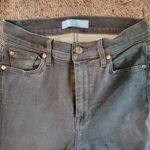 7 For All Mankind High Waisted Skinny Jeans in Grey Sz 27